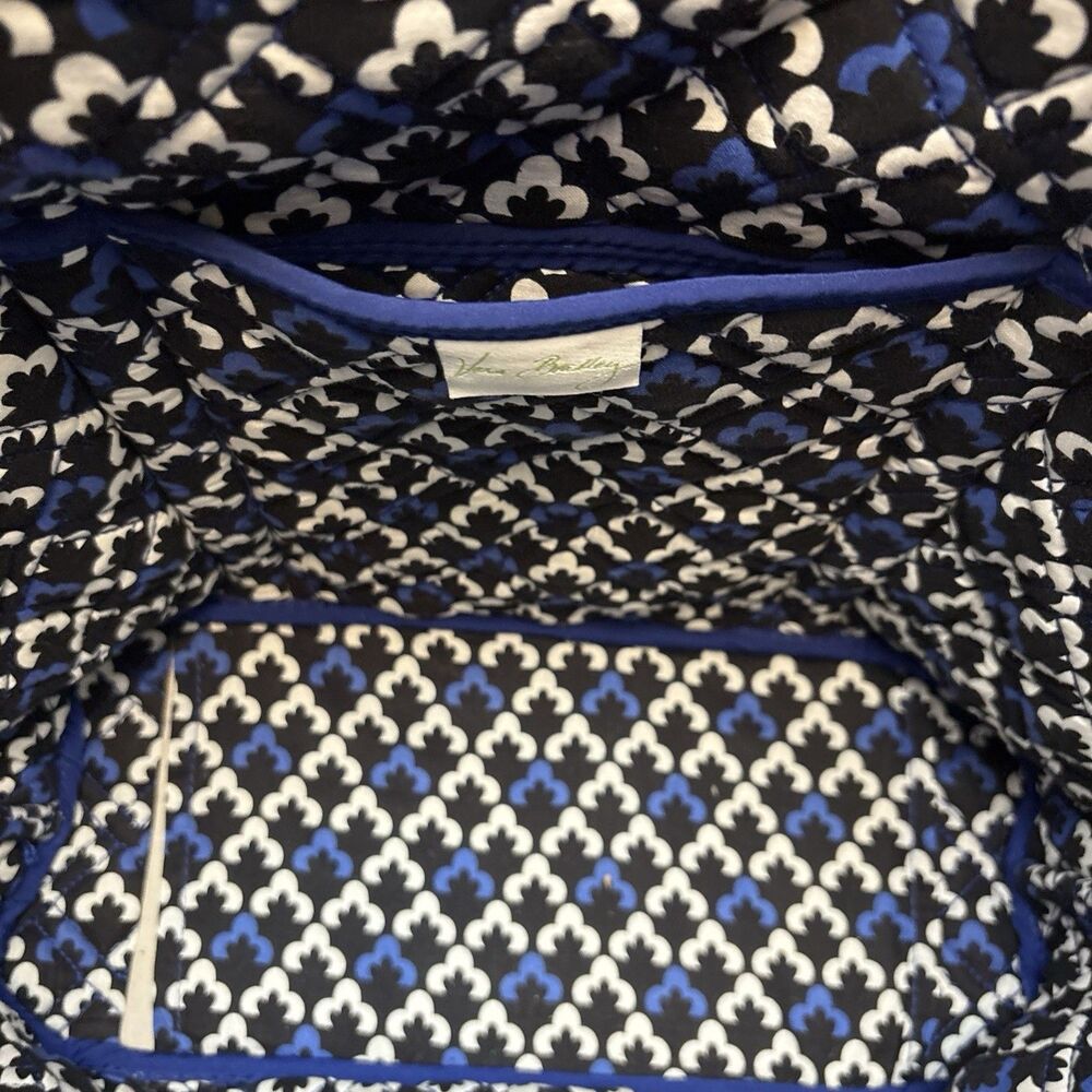 Vera Bradley Original Tote, Navy Blue Diamond Quilted, 15”X16”, NWOT - Picture 11 of 12